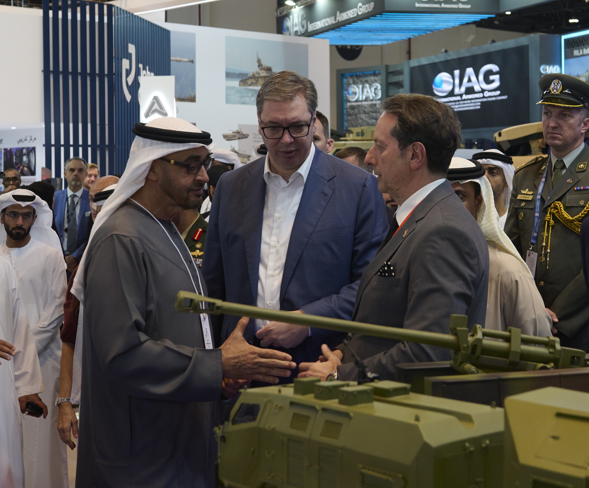 President Aleksandar Vucic and Sheikh Mohamed bin Zayed Al Nahyan at
